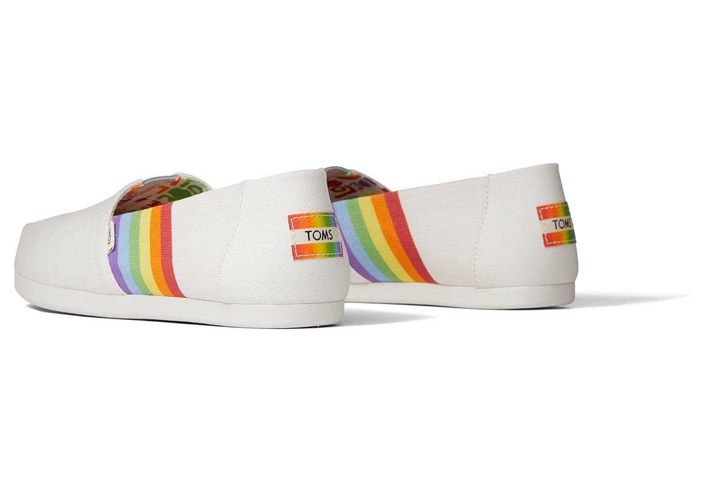 Toms Espadryle Damskie Białe - Alpargata Unity Rainbow - 31WEXZFUT